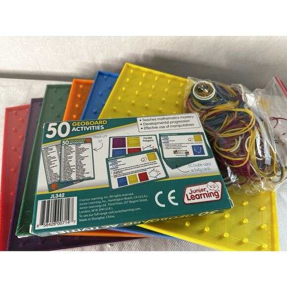 Geoboard Activities Plus 6 Boards And Bands - Excellent Condition - Picture 3 of 3